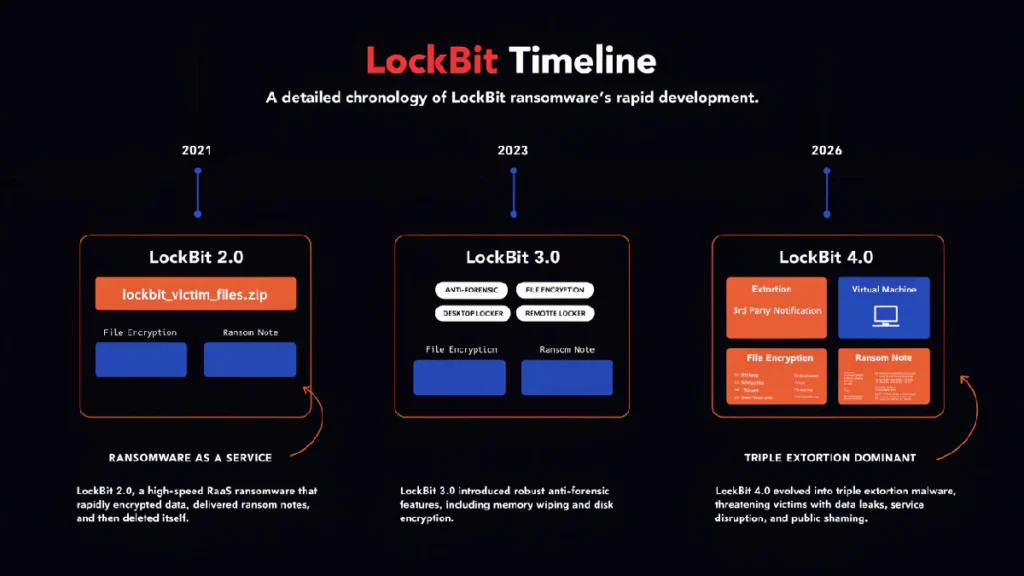 Foto Cronología evolutiva de LockBit