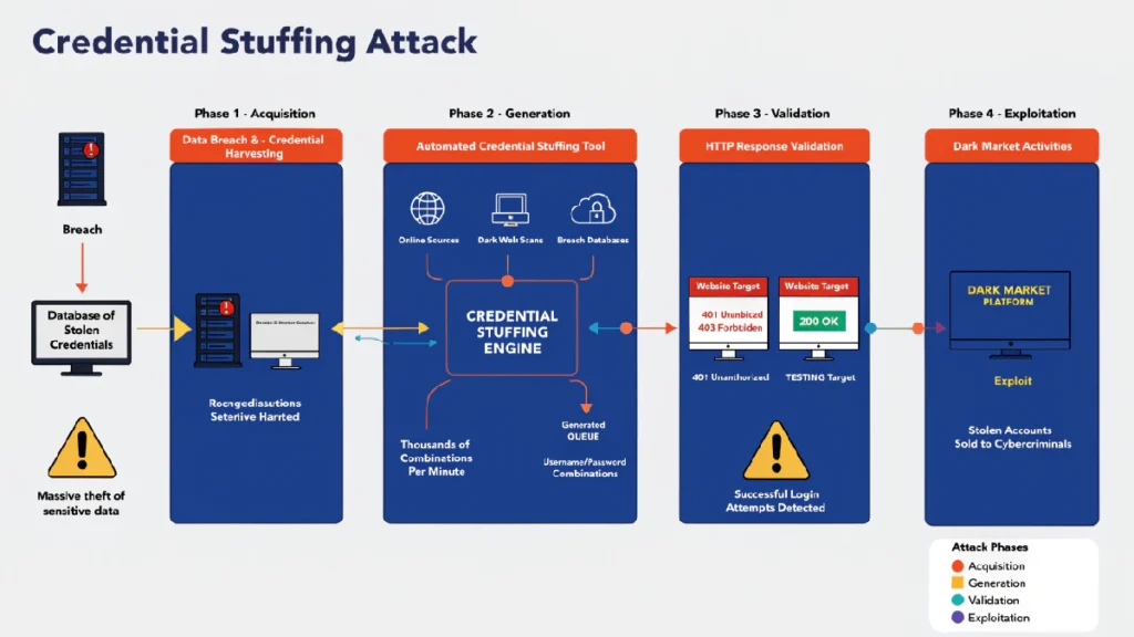 Foto de como funciona el credential stuffing